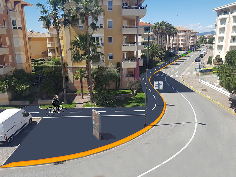 Création d’une jonction de piste cyclable à Port-Fréjus