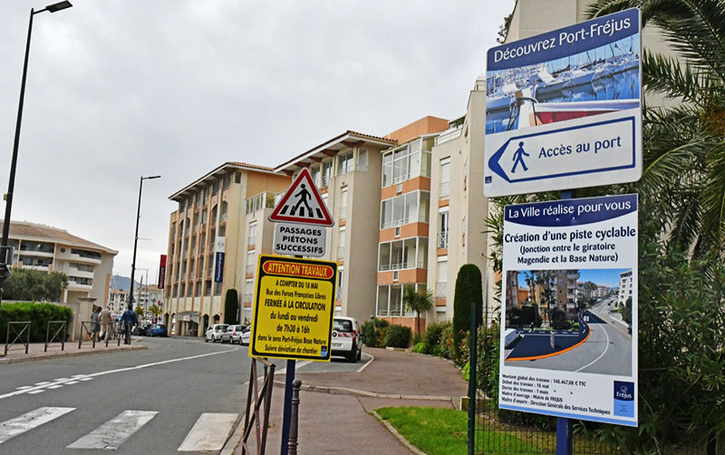 Création d’une jonction de piste cyclable à Port-Fréjus