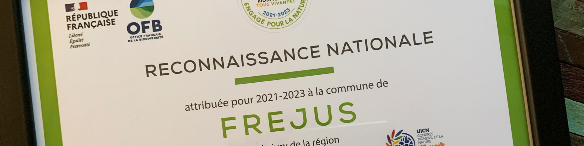 Image d'illustration : Fréjus reconnu « territoire engagé pour la Nature 2021-2023 »