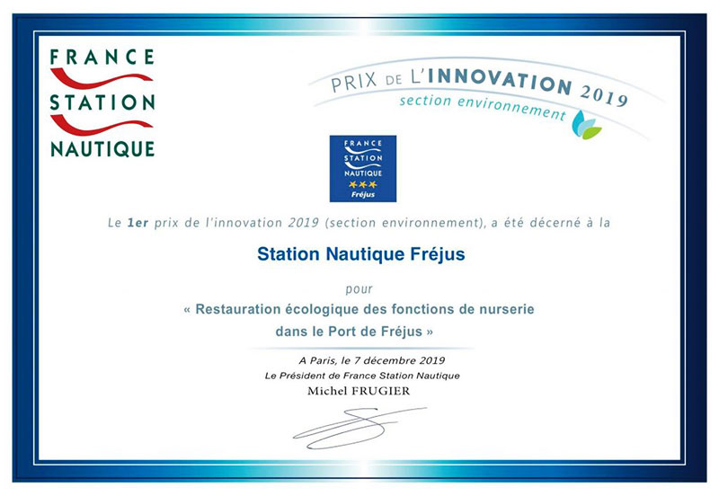 Le 1er prix de l'innovation pour le Port de Fréjus
