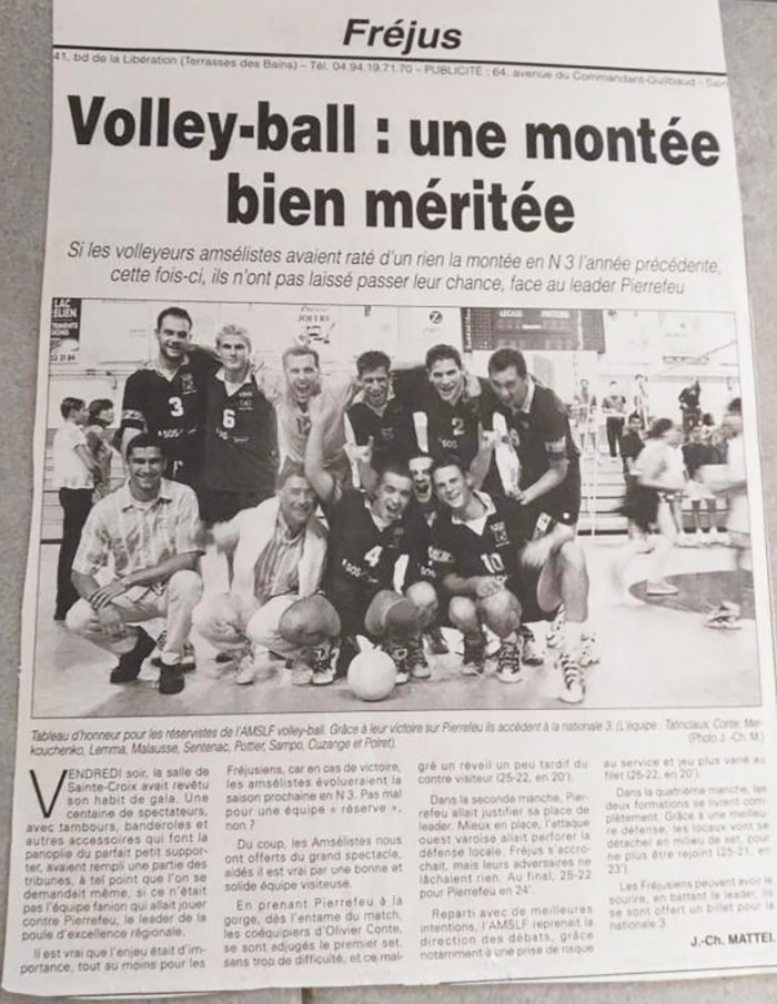 Décès de Daniel Casabianca : le volley amséliste pleure son sauveur