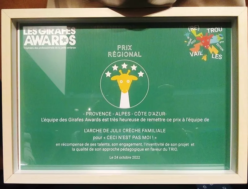 Le « Girafe Award » est attribué à… ? La crèche l’Arche de Julii !