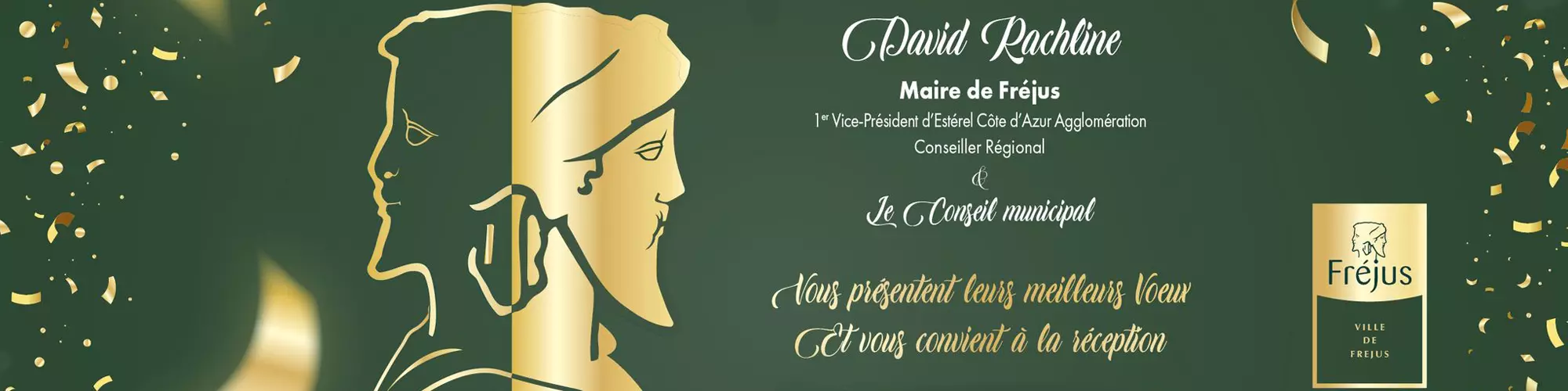 Image d'illustration : Le Maire de Fréjus, David Rachline, présente ses vœux à la population