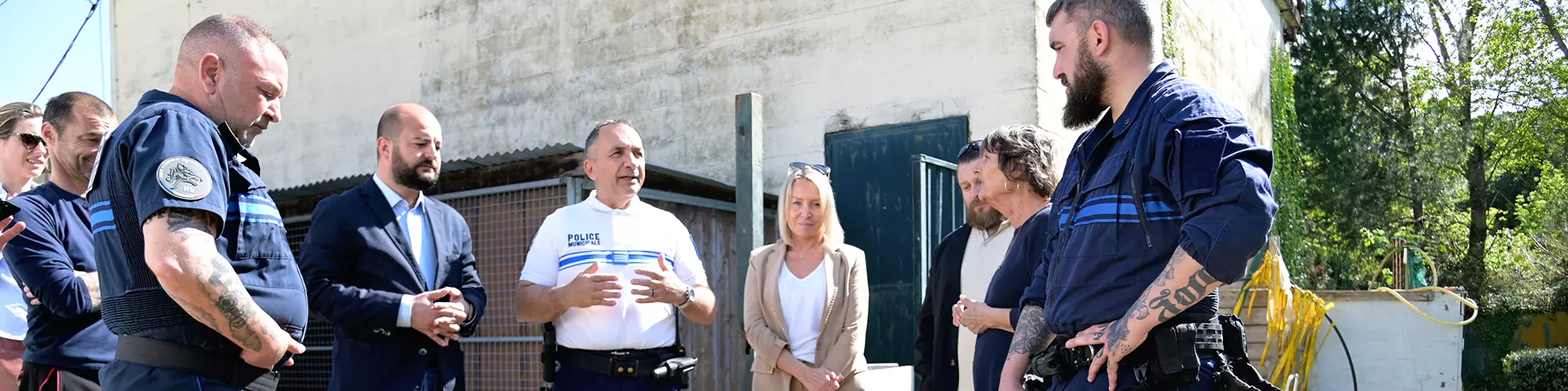 Image d'illustration : Visite du Maire à la brigade canine