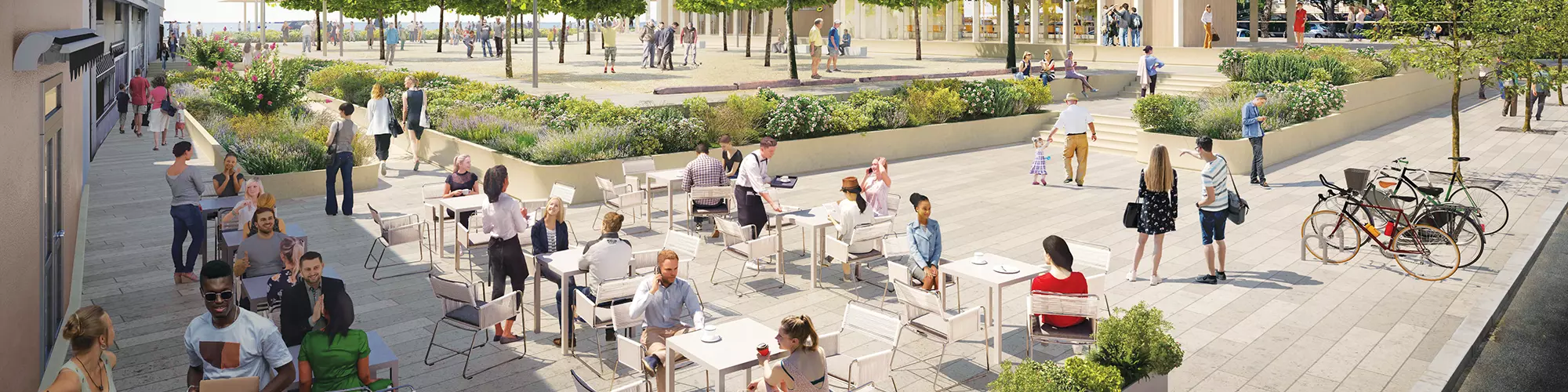 Image d'illustration : Forages place de la République pour la future Promenade des Bains : le marché se maintient dans une configuration différente !