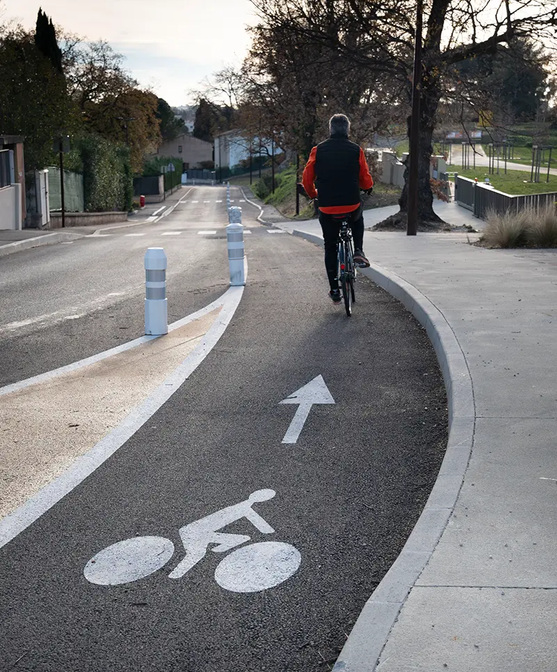 Création d’une piste cyclable rue des Marsouins