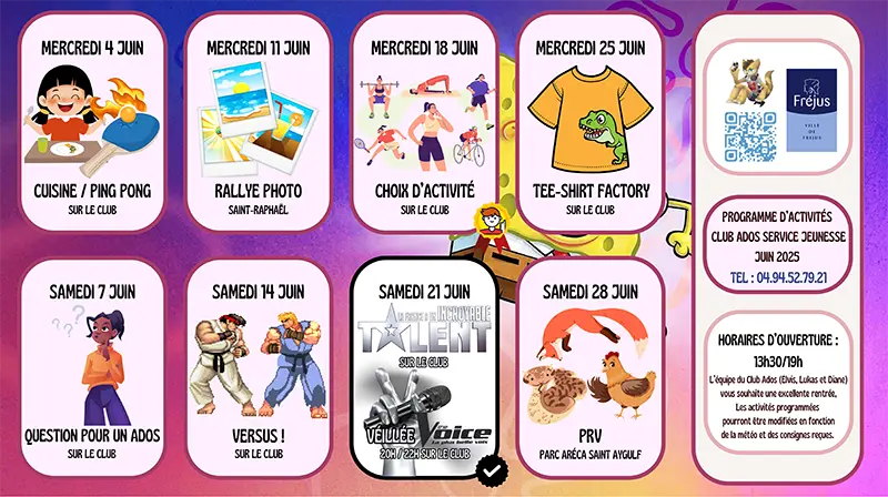 programme d’activités du mois de juin 2025