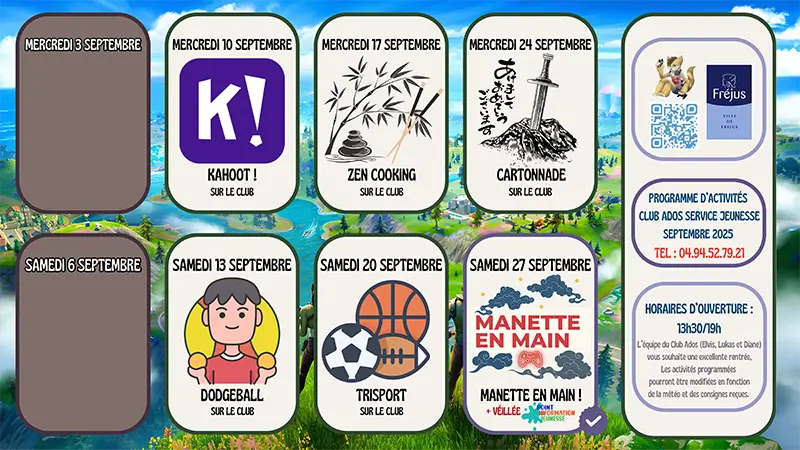 programme d’activités du mois de juillet 2025