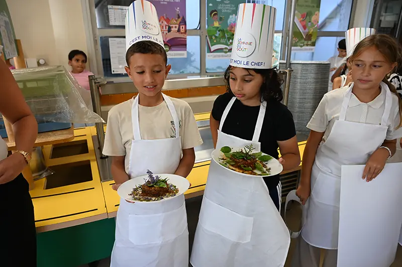 les élèves ont dû reproduire les plats présentés le matin par les chefs