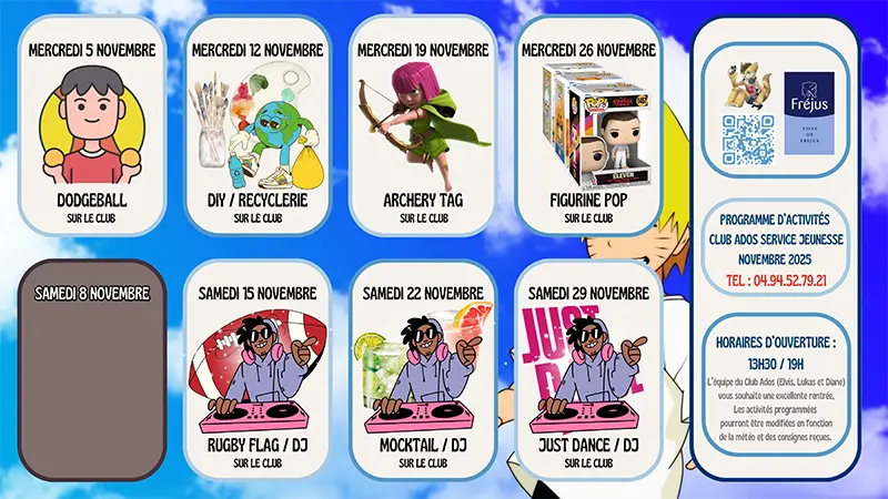 programme d’activités du mois d'octobre 2025