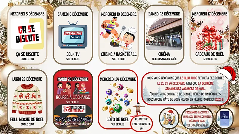 programme d’activités du mois d'octobre 2025