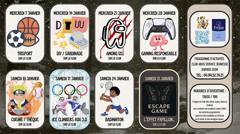 programme d’activités du mois d'octobre 2025