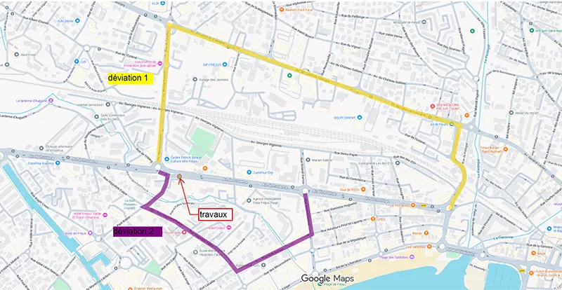 Plan de la déviation