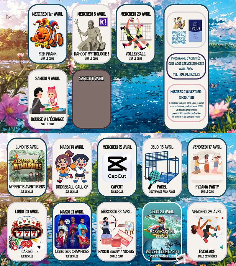 programme d’activités du mois de mars 2026