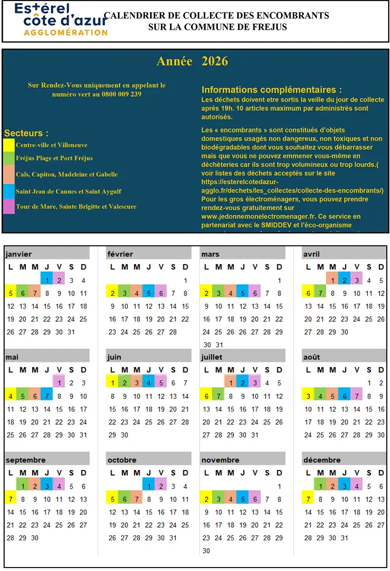 Calendrier des encombrants 2026