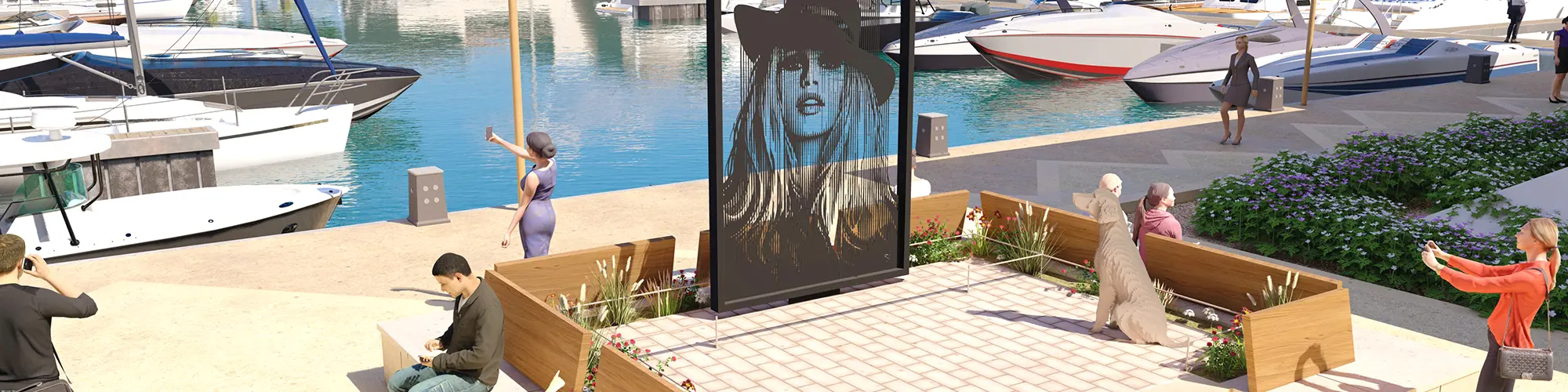 Image d'illustration : Port-Fréjus : création de l’esplanade Brigitte Bardot