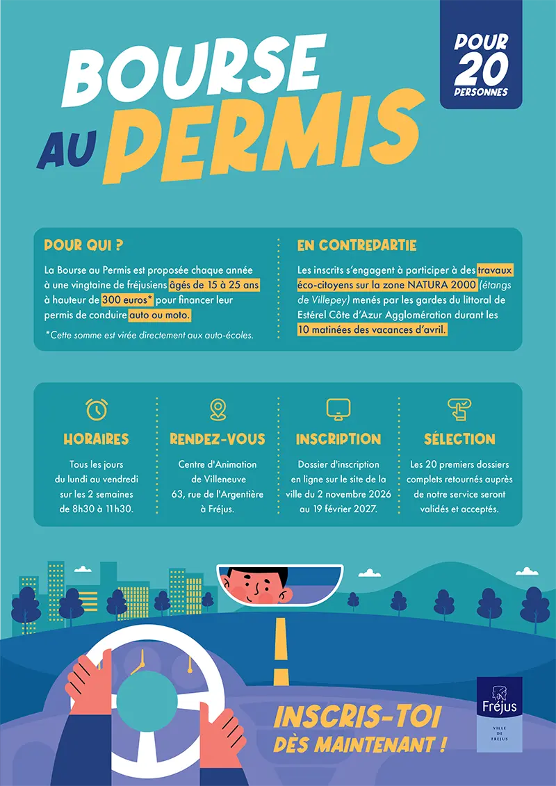 Affiche de la Bourse au permis